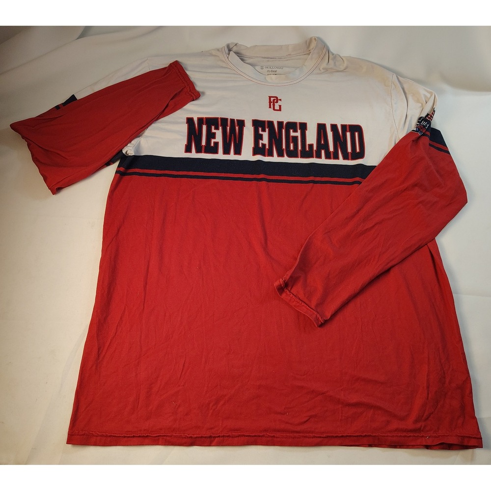 Holloway New England Perfect Game Baseball L/s Shirt Athletic Red White Size XL